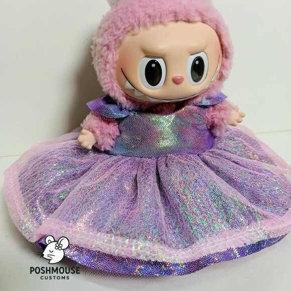 Labubu Wicked for Good Glinda Sparkle Dress with Rhinestone Crown Outfit - Picture 6 of 7